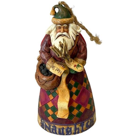 Jim Shore Santa He Knows Naughty & Nice Holiday Christmas Ornament 2006 4005789 - Picture 2 of 12
